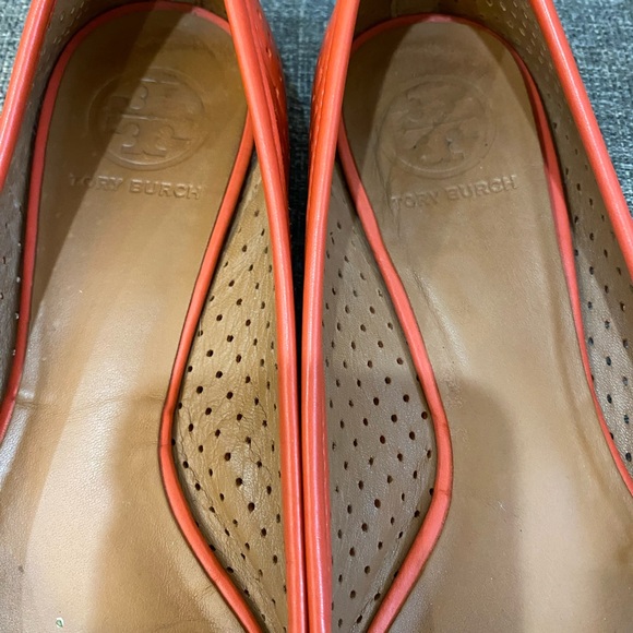 Tory Burch Perforated Reva Ballet Flat Women Size 7 - Picture 4 of 9